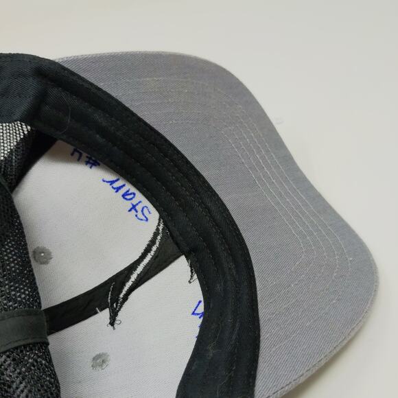 Port Authority Youth Boys Embroidered L Snapback Mesh Back Hat Gray Black - Picture 10 of 12